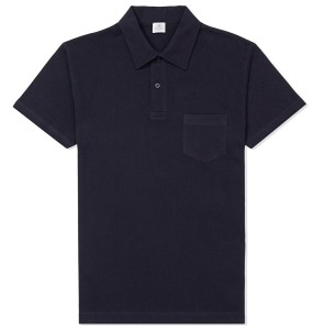 affordable Bond wardrobe Sunspel Riviera Polo Navy