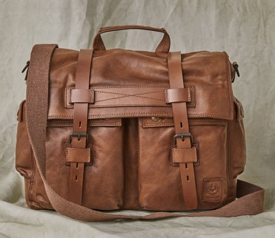 Belstaff Handwaxed Leather Messenger Bag