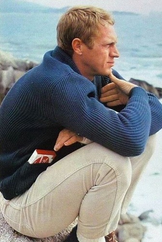 affordable alternative steve mcqueen blue shawl collar cardigan