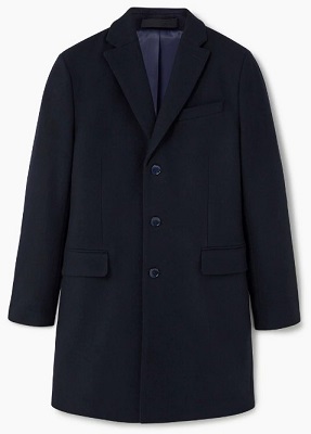 affordable alternatives Quantum of Solace navy wool overcoat