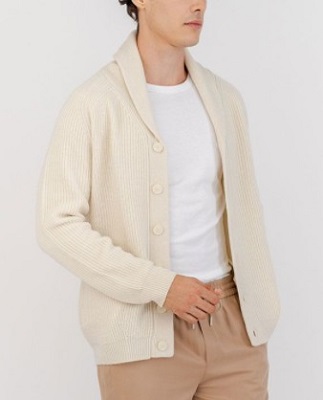 Daniel Craig Tom Ford Ivory Shawl Collar Cardigan alternative