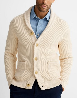 Le 31 Heathered Ribbed Knit Sweater in White for Men