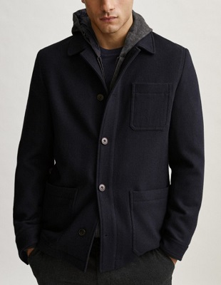 affordable alternatives Brunello Cucinelli Unstructured Navy Cashmere Jacket