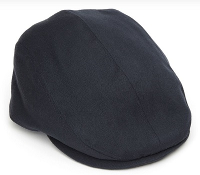 Lightweight Breathable Flat Cap in Navy & Cream