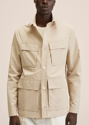 Khaki Heavy Duty Cotton Safari Shirt Jacket