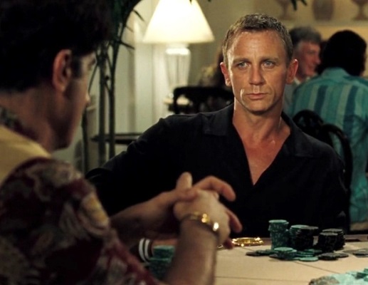 Daniel Craig James Bond Casino Royale black Bahamas poker shirt
