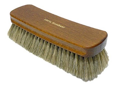 Horse hair brush for shoe care