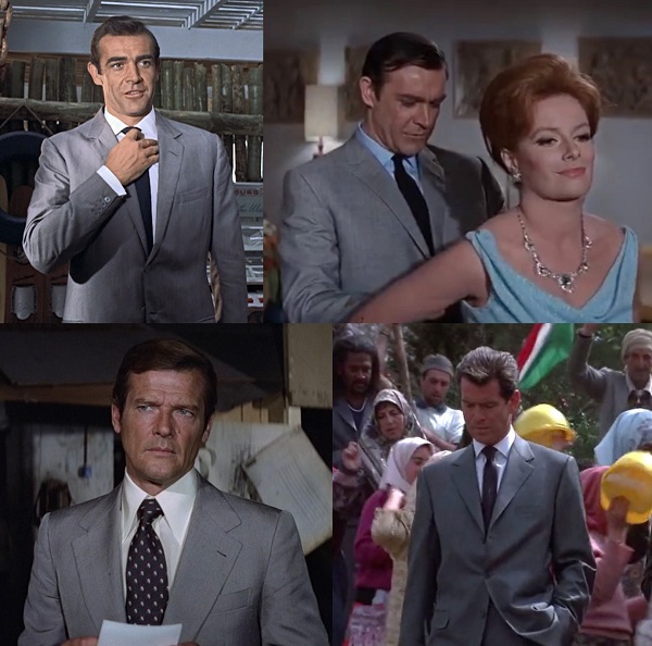 affordable James Bond wardrobe grey suits