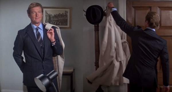 affordable Bond wardrobe trench coat Roger Moore