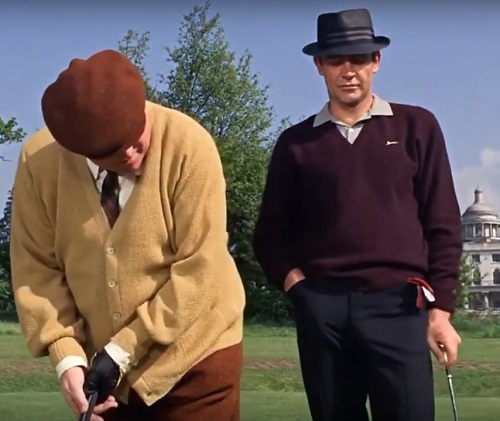 Sean Connery Goldfinger golfing