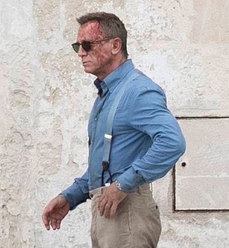 Daniel Craig James Bond No Time To Die Matera denim shirt Brunello Cucinelli