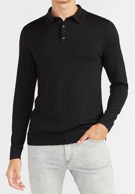 Sean Connery James Bond Thunderball black polo sweater alternative