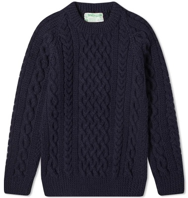 Pierce Brosnan James Bond Navy Aran Knit Sweater Goldeneye alternative