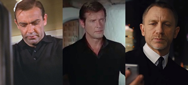 James Bond black v neck sweater