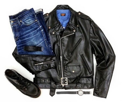 S´YTE Leather Double Riders Jacket-