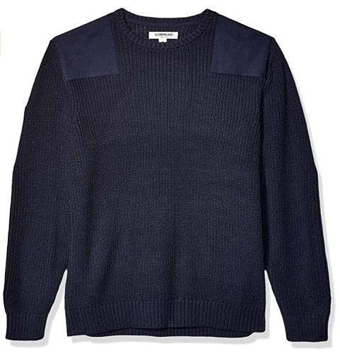 007 Ribbed Army Sweater Navy Blue