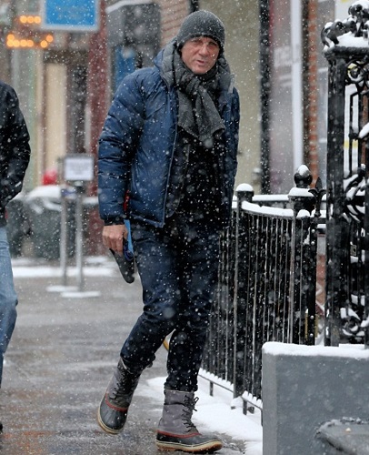 Daniel Craig cold weather style Sorel Boots
