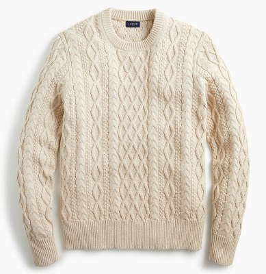 Steve McQueen Aran knit Fisherman sweater alternative