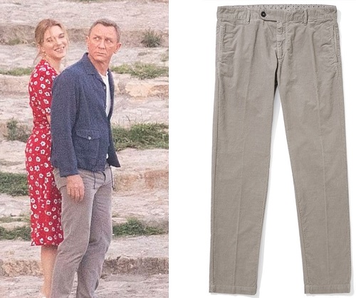 James Bond Not Time To Die Massimo Alba Winch2 Grey Corduroy Trousers 