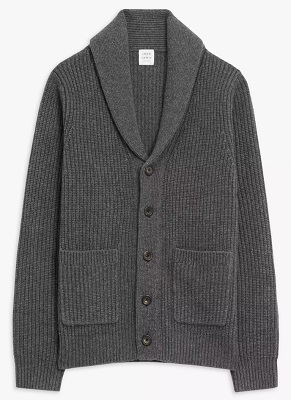 Daniel Craig Prada shawl collar cardigan affordable alternatives