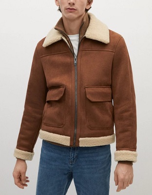 Daniel Craig Style Shearling Jacket budget alternative