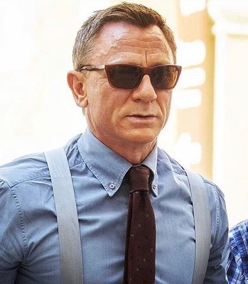 James Bond No Time To Die denim shirt wool tie