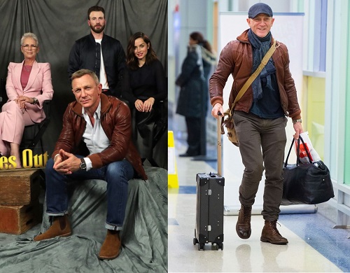 Daniel Craig Knives Out Brown Leather Jacket