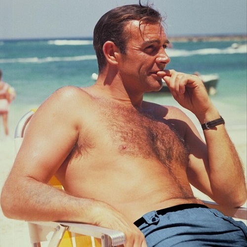 Sean Connery James Bond Thunderball blue Swim Trunks 