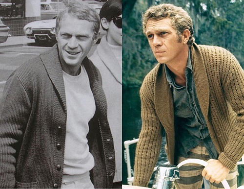 Steve McQueen shawl collar cardigans