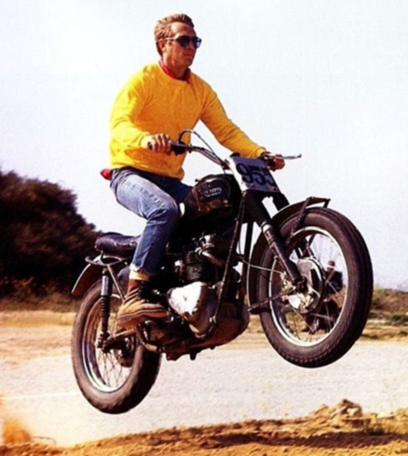 Steve McQueen Triumph TR6 Yellow Sweatshirt