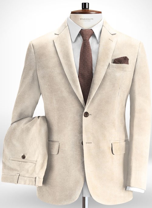 The Studio Suits Light Beige Corduroy Suit Review - Iconic