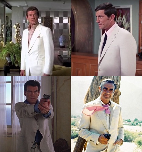 James Bond cream linen suit