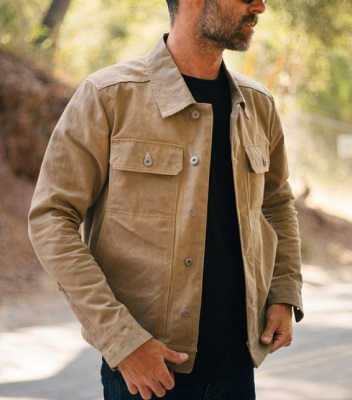 Gustin waxed hot sale trucker jacket