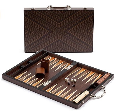 James Bond style backgammon board game