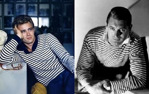 Menswear style icons James Dean and Cary Grant
