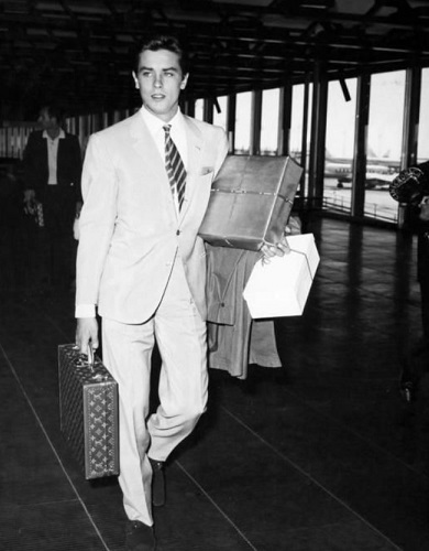 Alain Delon Louis Vuitton luggage