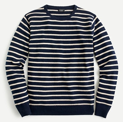 J.Crew Cashmere Breton Stripe Sweater