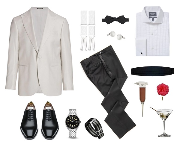 Favorite Bond Looks SPECTRE White Jacket Black Tie