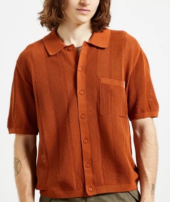 standard cloth textured stitch polo shirt