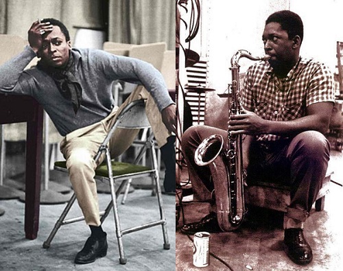 Jazz Legends Miles Davis and John Coltrane