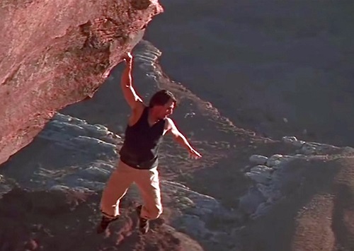 Tom Cruise Mission Impossible II Climbing