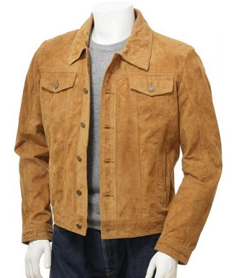 Ryan Reynolds Green Suede Trucker Jacket - Iconic Alternatives