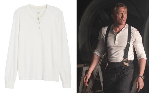 Daniel Craig James Bond No Time To Die Rag and Bone Henley