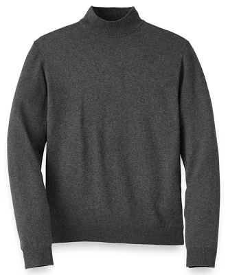 Men's Silk Cashmere Mock Turtleneck