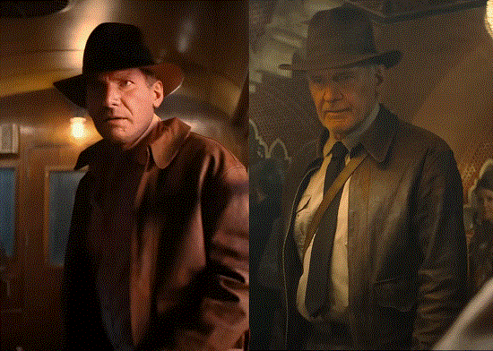 Harrison Ford Indiana Jones and the Dial of Destiny young and old