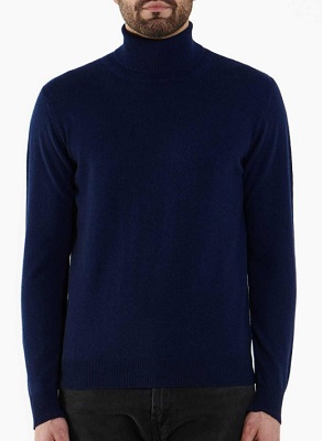 Blue hot sale roll neck