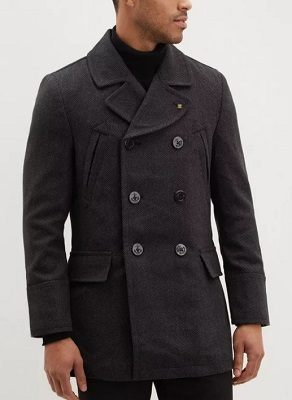 Daniel Craig The Girl With the Dragon Tattoo Style Peacoat affordable alternative