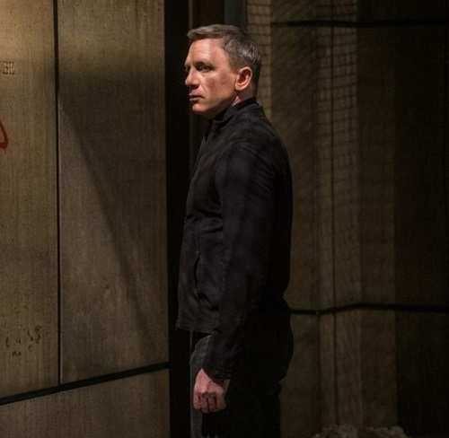 Daniel Craig James Bond SPECTRE John Varvatos navy blue suede jacket