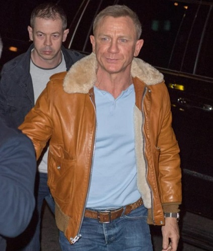 Daniel Craig Vintage Schott 674 leather Bomber Jacket 