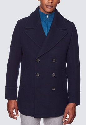 Hawes & Curtis Navy Trench Coat